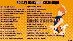 30 Day Haikyuu Challenge Haikyuu Drawing Challenge 30 Day Drawing Challenge