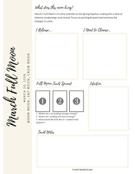 Print worksheets on interesting topics to improve your english. March 2019 Full Moon Worksheet New Moon Rituals Moon Journal Full Moon