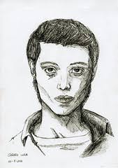 TANCAT. CURS 2010-2011. 17è EXERCICI. Autoretrat a tinta i amb ombres.