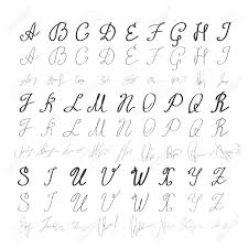These 5 free sets of calligraphy letters, including gothic and modern calligraphy alphabets, can help! Alphabet In English Hand Drawn Typeface Letters Handwritten In Modern Calligraphy Style For Logo Design Poster Print Alphabetical Signature For Each Letter Of The Alphabet Vector Illustration Royalty Free Cliparts Vectors