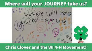 The colors of the emblem are green and white. Fourward Together With Chris Clover Summer 2021 Wisconsin 4 H