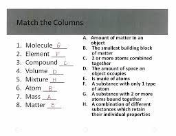 Science Matter 8th Grade Sean A Diagram Quizlet