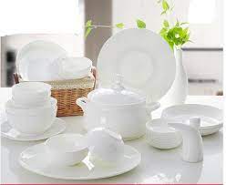 The pieces to this dinnerware set are made of. High Grade Tangshan Bone China Tableware Set 56 Pieces Ceramic Household Wedding Pure White Dishes Plate Tableware Set Bone China Tablewarechina Tableware Aliexpress