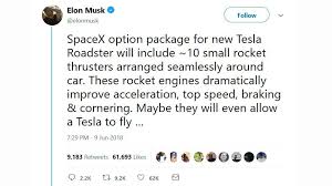 These would be placed around body to help with cornering, breaking. The Power Of Hot Air Elon Musk Promises Rockets For Next Tesla Roadster