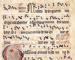 Image of Gregorian chant Carolingian era manuscript