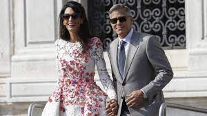 Angelina jolie ist hollywoods powerfrau: Kleid Von Amal Alamuddin Spitzenvokuhila Mit Strauss Stil Sz De