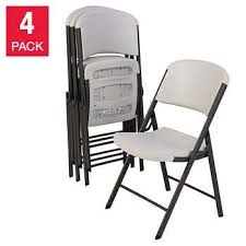 Lifetime Folding Chairs White Or Beige 4 Pack In 2020 Folding Chair Best Folding Chairs Chair