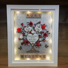 A 40th wedding anniversary is certainly something to celebrate, and the traditional gift for 40 years of marriage is the ruby. 40th Wedding Anniversary Gifts Personalised Oak Photo Frame 40 Years Ruby Gift