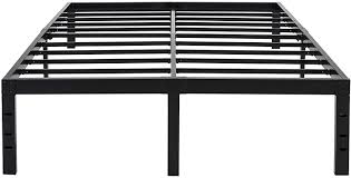 Dukeliving charlie metal bed frame white (double, queen). Amazon Com 45minst 18 Inch Maximum Storage Bed Frame Reinforced Platform 3500lbs Heavy Duty Easy Assembly Mattress Foundation Steel Slat Noise Free Queen Kitchen Dining