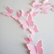 You'll receive email and feed alerts when new items arrive. Amazon Com 24pcs 3d Butterfly Removable Mural Stickers Wall Stickers Decal For Home And Room Decoration Pink Baby
