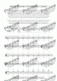 French Horn Fingering Chart For Solo Instrument Horn In F By Jerry Lanning Sheet Music Pdf File To Download
