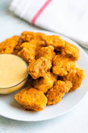 In a plastic bag, mix the flour, seasoned salt and some salt and pepper. Healthy Baked Chicken Nuggets Eating Bird Food