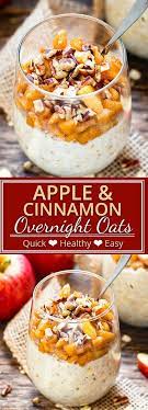 Apple Cinnamon Overnight Oats Healthy Quick Breakfast Recipe Recipe Quick Breakfast Recipes Breakfast Recipes Easy Quick Healthy Breakfast Recipes