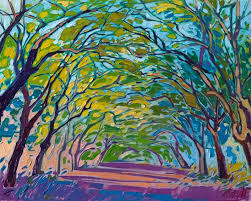 This Modern Impressionism Painting Captures The Mood And Movement Of An Overhanging Arbor Of Oak Tre Impressionism Painting Painting Contemporary Impressionism