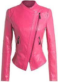 The Perfect Lentta Women S Casual Slim Fit Slanted Zip Up Solid Faux Pu Leather Moto Jacket Womens Coat Jackets For Women Womens Jackets Casual Coats For Women