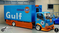 Custom Truck Hino 300 Box Transporter Gulf Racing by Micro Turbo | UNBOXING and REVIEW