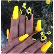 22+ ideas for nails coffin yellow ombre. Sunflower Coffin Nails Simple Acrylic Nails Yellow Simpleacrylicnailsyellow Hot Nail Designs Yellow Nails Design Cute Acrylic Nail Designs