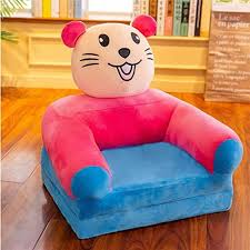 Ysagnzq Children S Plush Animal Character Chair For Kids And Toddlers Fold Out Option To Support Growing Baby Recommend In 2020 Kids Ottoman Character Chairs Foot Rest