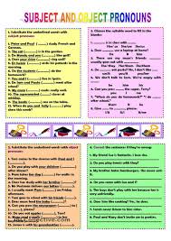 Subject And Object Pronouns Object Pronouns Teaching English Grammar Subject Object