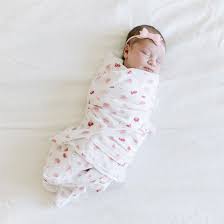 Saranoni Bamboo Swaddle Blanket In Pink Posies Yummy Baby Blankets Perfect For Gifting
