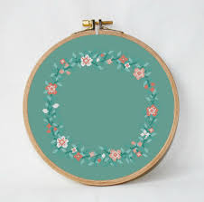 Ems designs are available at needlework shops worldwide. Floral Wreath Cross Stitch Patterns