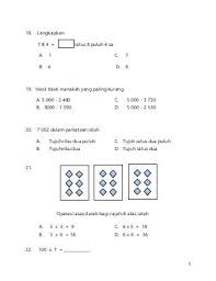 Tuliskan ayat matematik bagi operasi bahagi dalam rajah di atas. Kertas 1 Matematik Tahun 3 2017 Math Messages Education