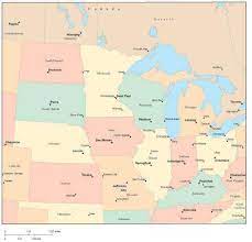 Midwest Map With Capitals Usa Midwest Region Map With State Boundaries, Capital And Major Cities