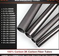 Carbon Fiber Tube/Roll Pipe OD 6 8 10 12 14 16 18 20 22 23 24 25 27 30 40