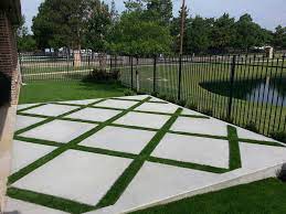 Want To Make Your Patio Stand Out Synthetic Greenscapes Turf Backyard Artificial Grass Backyard Pool Landscaping