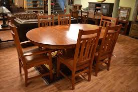 See more ideas about arts and crafts furniture, mission furniture, craftsman furniture. Arts And Crafts Mission Solid Oak 2 Leaf Round Dining Table With 6 Chairs Round Dining Room Table Round Dining Room Sets Large Round Dining Table