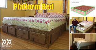 King size platform bed frames with storage. How To Build A King Size Bed With Extra Storage Underneath Free Plans Diy Crafts