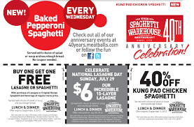 Free Second Lasagna Or Spaghetti Free And More At Spaghetti Warehouse Coupon Apps Coupons App