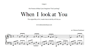 When i look at you miley cyrus piano and flute notes, tabs, tablature, sheet music, chords musician supported music tabs: When I Look At You Chords Chordify