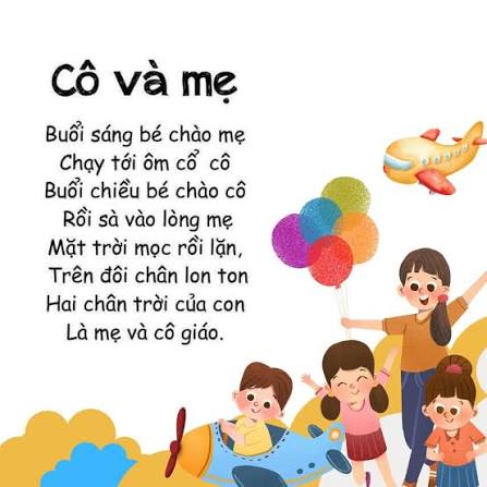 Bài thơ: Cô và mẹ