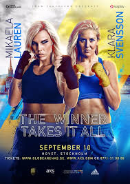 Mikaela laurén (born 20 january 1976) is a swedish professional boxer and former national team swimmer. Mikaela Lauren Vs Klara Svensson Set For September 10 In Stockholm Proboxing Fans Com
