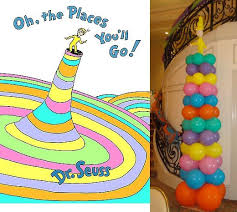 Oh The Places You Ll Go Dr Seuss Balloon Decor Event Dr Seuss Birthday Party Balloon Decorations Balloons