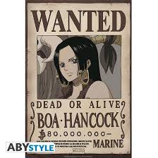 One Piece Poster One Piece Wanted Boa Hancock 52x35 Anime One Piece Poster One Piece One Piece