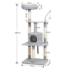 This cat tree is ideal for active tomcats as well as cuddly kittens that are drawn to high. Feandrea Multi Level Cat Tree With Sisal Covered Scratching Posts Padded Condo And Top Perch Playhouse Cat Tower Furniture Linenette Surface Light Grey Pct64w By Feandrea At The Pet R Us Best Pet Online Store