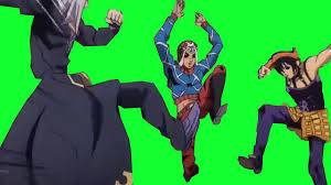 Narancia Mista And Abbacchio Kicking Green Screen Youtube