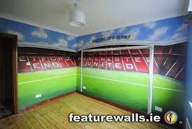 Hand Painted Manchester United Old Trafford Kids Room Mural By Featurewalls Ie Murals For Kids Manchester United Old Trafford The Unit