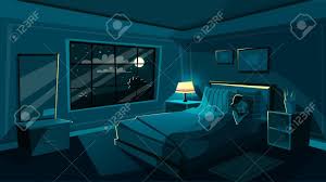 Cute Young Woman Sleeping In Bedroom At Night Cartoon Interior Happy Beautiful Female Character Dreaming In Cozy Ro Bedroom Drawing Sky Anime Types Of Dreams