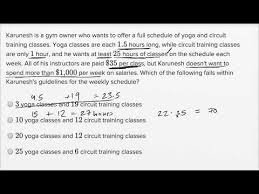 The topic of inequalities from the gcse books of the mathematics enhancement program. Systems Of Linear Inequalities Word Problems Basic Example Video Khan Academy