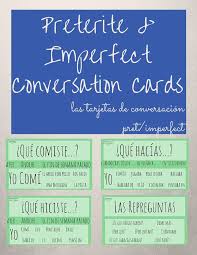 Preterite And Imperfect Conversation Cards How To Speak Spanish Spanish Teaching Resources Spanish Conversation