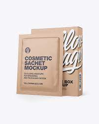 Download Kraft Paper Box With Kraft Sachet Mockup In Sachet Mockups On Yellow Images Object Mockups