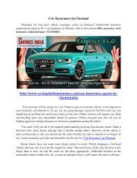 When you purchase a car, the law requires you to also purchase some form of car insurance, and the auto insurance rates you pay for your policy depend on a variety of factors. Car Insurance In Chennai By Insuances4 Issuu