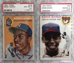 For more collectible baseball cards of hall of fame players and legends, including other ernie banks cards, please view my other items in my store by clicking on the homeruncards link. 1954 Topps Hank Aaron Ernie Banks Rookie Cards Wax Pack Gods