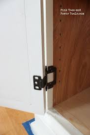 Next, place your hinge on the door and trace around the hinge with a pencil. A Diy Girl With A Blog Diy Cabinet Doors Kitchen Cabinets Hinges Hinges Diy