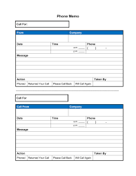 phone message memo template