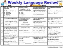 Some of the worksheets for this concept are name weekly math review, name weekly language review q15 date monday tuesday, name weekly math review q21 teacher monday tuesday, weekly homework, q42 date monday tuesday wednesday thursday, answer key to 6. Language Review Mrs Warner S Learning Community
