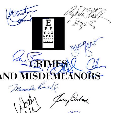 Crimes and Misdemeanors (1989) Transcript Limited Signature Edition Custom  Frame | RARE-T